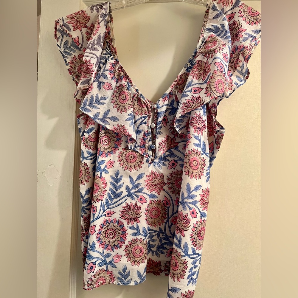 J. Crew Flutter Sleeve Top